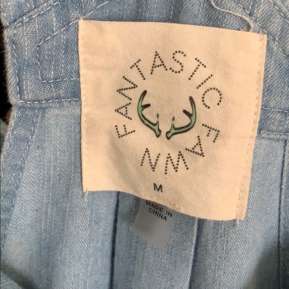 COPY - Fantastic Fawn Soft Denim look Overalls - Picture 4 of 5